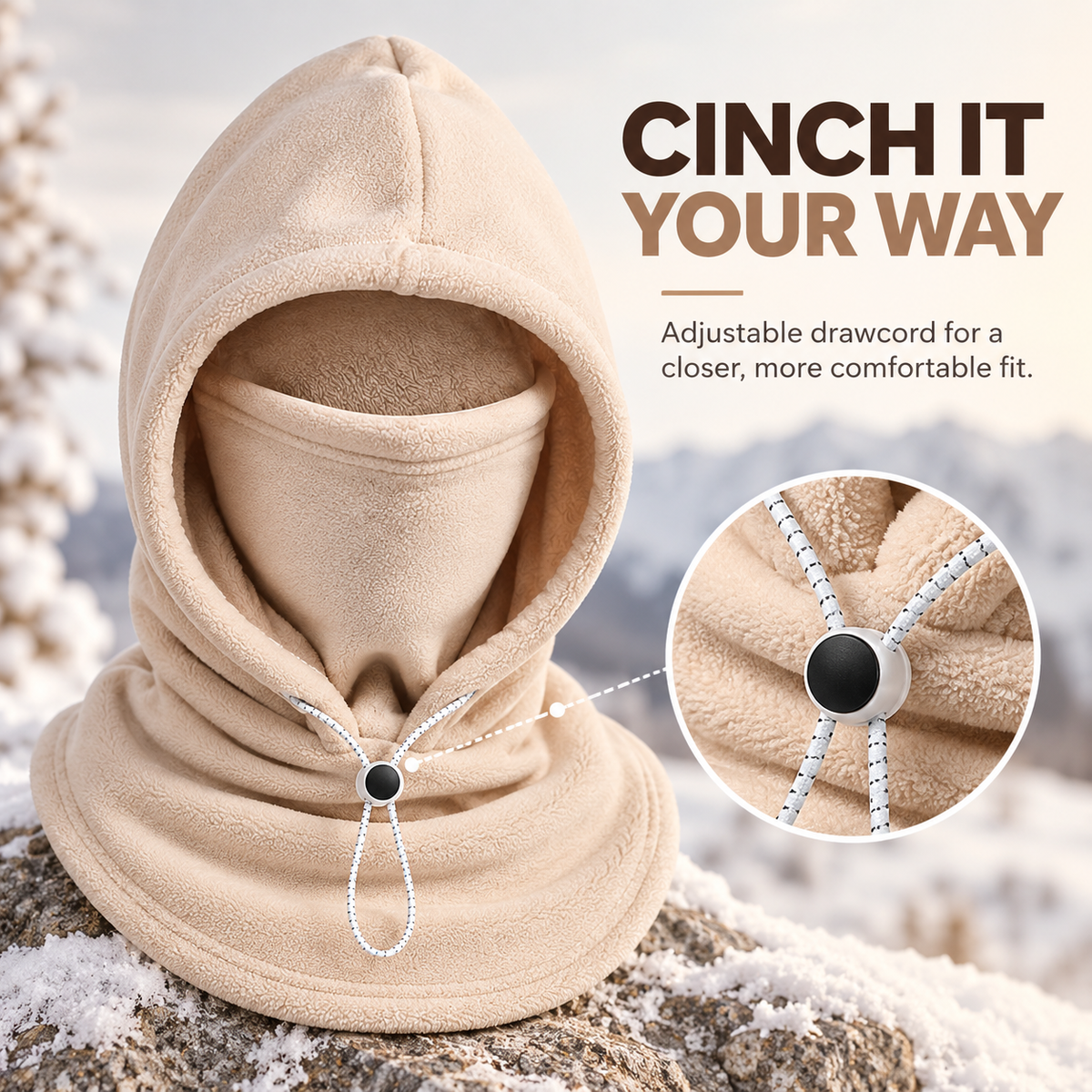3-in-1 Winter-Fleece-Kapuze 🧣❄️ Für Gesicht, Ohren & Hals (📦 Kostenloser Versand ab 2 Stück)