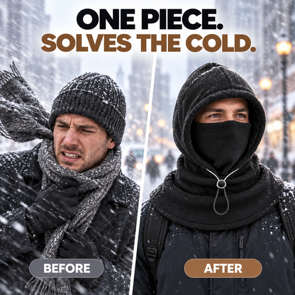 3-in-1 Winter-Fleece-Kapuze 🧣❄️ Für Gesicht, Ohren & Hals (📦 Kostenloser Versand ab 2 Stück)