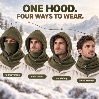 3-in-1 Winter-Fleece-Kapuze 🧣❄️ Für Gesicht, Ohren & Hals (📦 Kostenloser Versand ab 2 Stück)